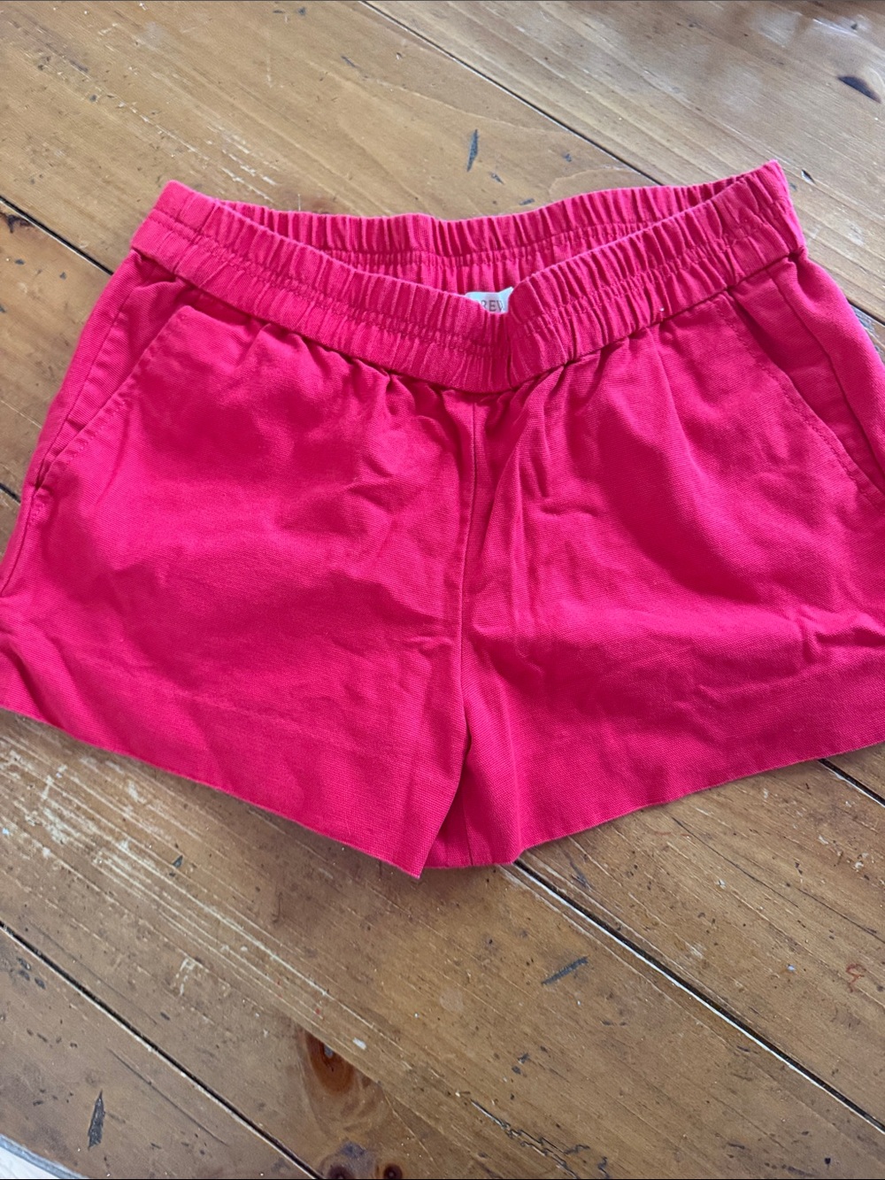J. Crew Red Elastic-Waist Athletic Shorts